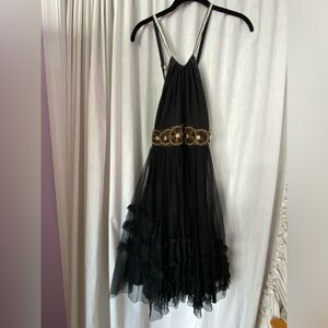 Beautiful Free People Formal Black Beaded Dress